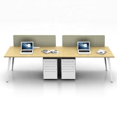 China New Design Melamine Office Metal Convertible Desk Tables Modern Staff Desk Model Desk for sale