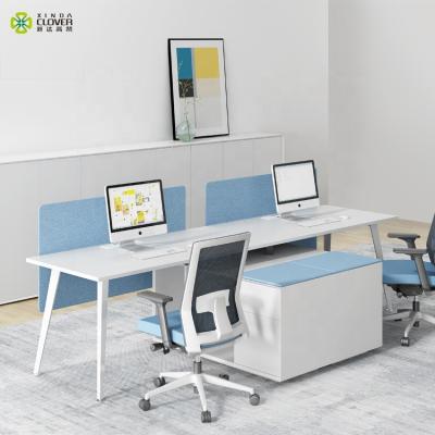 China Guangdong Office Furniture Modern Convertible Two Person Desk for sale