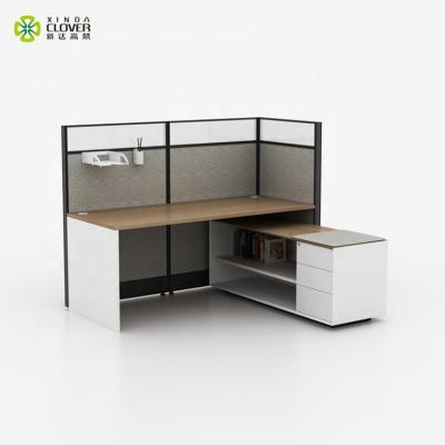 China Easy Installation 60mm Thickness Single Workstation Executive Office Furniture Wooden Desk Table Compartment for sale