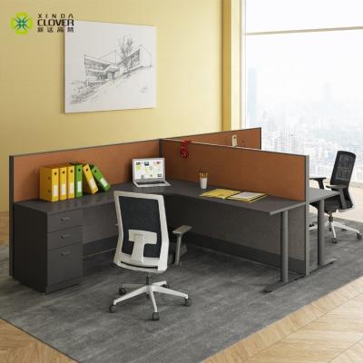 China Easy Installation Wooden Desk Divides Compartment Modern 2 Person Office Workstation Executive Desk Foshan for sale