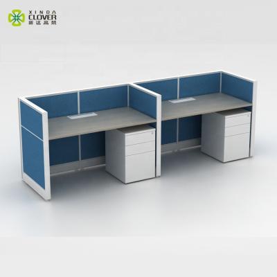 China Convertible Modular Modern Workstation Separation Workstation Blue Color Office Table 2 Bench Desks for sale