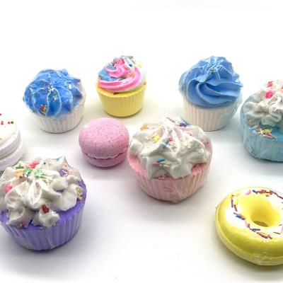 China Relaxing Muran Msds/100% Natural Ingredients Hot Selling Private Label Colors Spa cup cake Vegan Organic Bath Fizzy of Fizz Bombs Bubble for sale