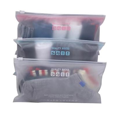 China OEM logo zipper bag plastic poly plastic bag biodegradable clear apparel frosted printing recyclable with own logo for sale