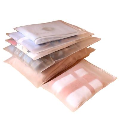 China Wholesale Custom Frosted Plastic Zipper Bag Custom Swimwear Recyclable Frosted Plastic Bags Recyclable for sale