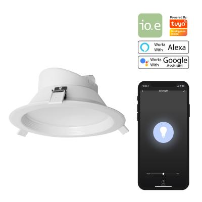 China Tuya Smart Wifi Smart Wi-Fi LED Downlight Kit 2350lm 25W 220-240V 4000K dimmable works with Alexa and Google Assistant for sale