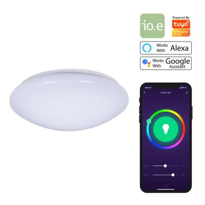 China Tuya Smart Wi-Fi LED Ceiling Lights 1400lm 18W 110-240V RGBW Dimmable Works with Alexa and Google Assistant for sale