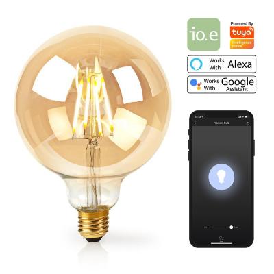 China Residential Bulb G125 WiFi Tuya Smart Edison Vintage Decorative Filament Light for sale