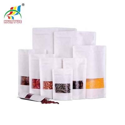 China Handmade Paper Packaging Food Packaging Food Packaging Zipper Pockets Brown Seal Packaging for sale