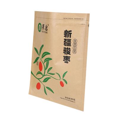 China Disposable wholesale can be customized brown jujube food packaging paper bag sealed packaging for sale