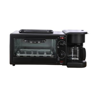 China Outdoor 3 In 1 Electric Oven Breakfast Maker Coffee Maker Multi Functional Make Coffee Toast Fried Eggs for sale