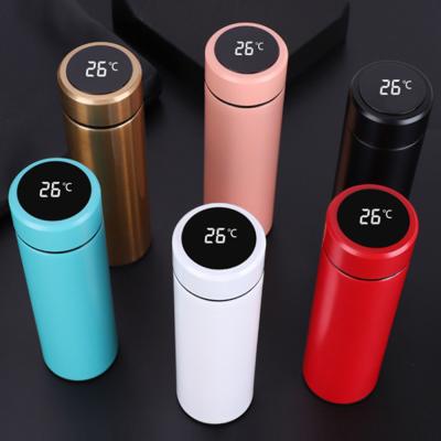 China PORTABLE Factory Selling 500ml Vacuum Thermoses Insulated Stainless Steel Smart Water Bottle for sale