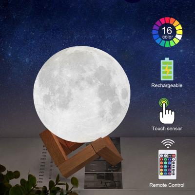 China Farm Hot Sales Amazon 16 Colors 3d Moon Lamp Led Moon Lamp for sale