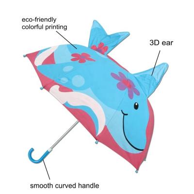 China 45cm Safety Manual Open Leading Kidorable Animal 3D Kids Children Carton Umbrella Wholesale For Children Kids Umbrella for sale