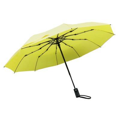 China 190T Polyester Windproof 3 Fold Rain Automatic Umbrella for sale