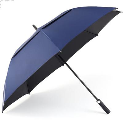 China Large Size Full Size Fiberglass Umbrella CLASSIC Golf Umbrella Custom Logo for sale