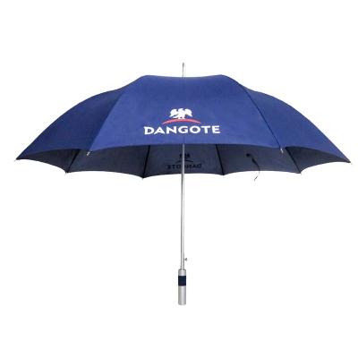 China CLASSIC 27 Inch Navy Blue 190T Automatic Open Pongee Parasol Golf Promotional Umbrella With Own Logo for sale