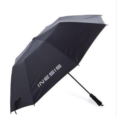 China 27 Inch Large Size Contemporary Customized Logo Golf Black Umbrella With One Case Auto Open Umbrella for sale