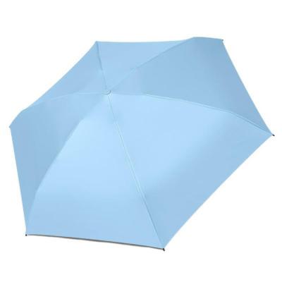 China CLASSIC Manual Solid Color Mini Umbrella Open Parasol With Logo 5 Times Pocket Umbrella With UV Protection for sale