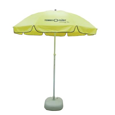 China 2021 Modern Sun Protection 2M Advertising Promotional Yellow Oxford Outdoor Beach Umbrella With Logo Umbrella Wholesale for sale