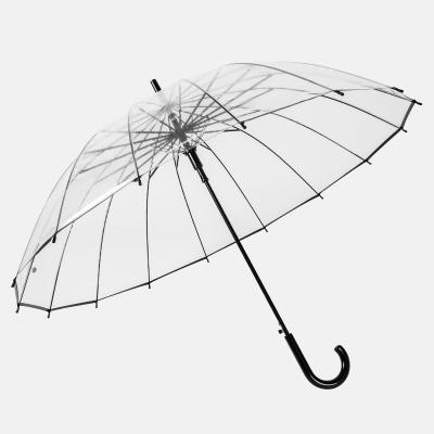 China 16K Size Mid Century Quality Clear Poe Modern Straight Umbrella Large Size Umbrella For Wedding for sale