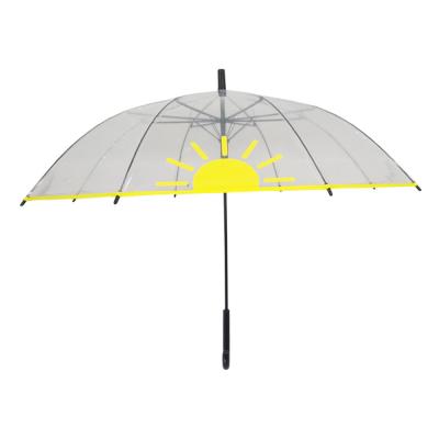 China 21inch CLASSIC Customized Poe Umbrella Material Logo PVC Transparent Umbrella for sale