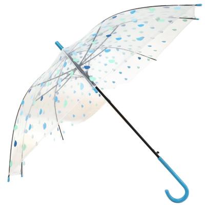 China 23 Inch POE CLASSIC Automatic Open Straight Clear Umbrella Custom Copy for sale