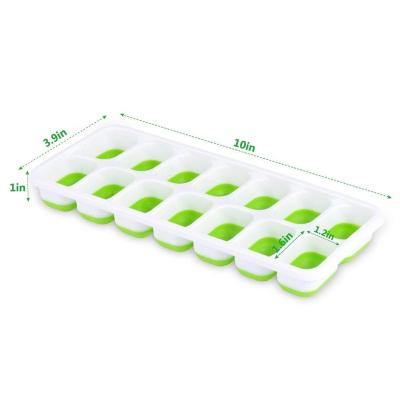 China 14 Sustainable Silicone Shaped Cubes Each With Flexible Rubber Cover Ice Molds For Drinks for sale