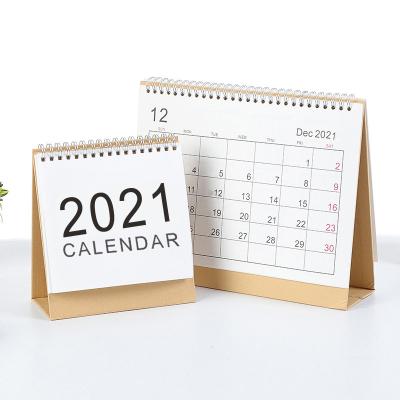 China Standing Generous Table Calendar Flip 2021 Desk Calendar Note Lined Pages With Thick Paper for sale