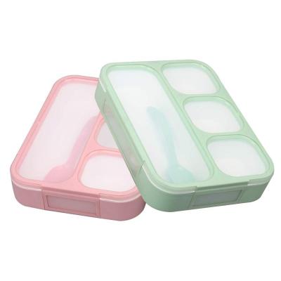 China New Design Microwavable BPA Free Leakproof Bento Lunch and Snack Boxes for sale