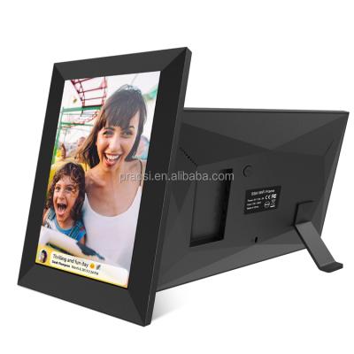 China New fashion clock 2021 wifi photo frame 10 inch HD digital cloud picture frame with video input for sale