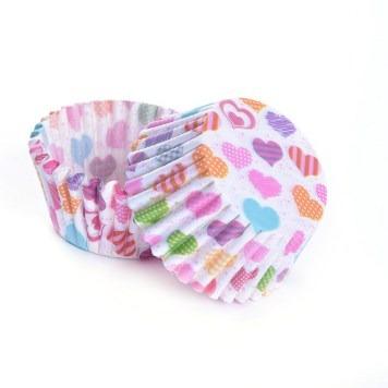 China Wholesale Disposable Liner Cup Cake Cupcake Style Heart Paper Leakproof Paper Decorate Cake Tool Paper Cup For Cake for sale