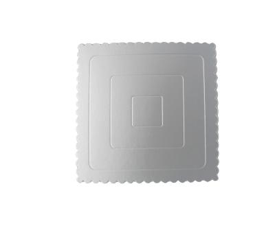 China Factory Wholesale Disposable Popular Silver Thick Cake Board Square Cake Board for sale