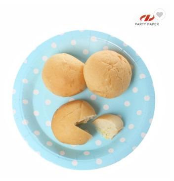 China Environmental Disposable 9 Inch Customized Pattern Size Party Supplies Paper Plate for sale