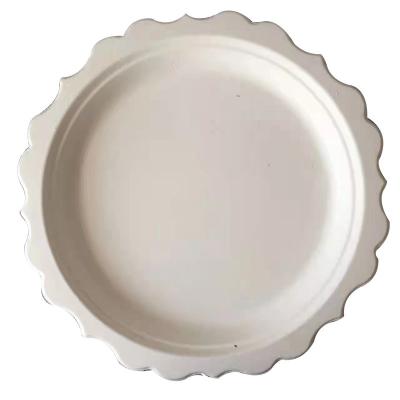 China New Design Disposable Wholesale Biodegradable Sugar Cane Bagasse Pulp Dish Disposable Paper Plates for sale