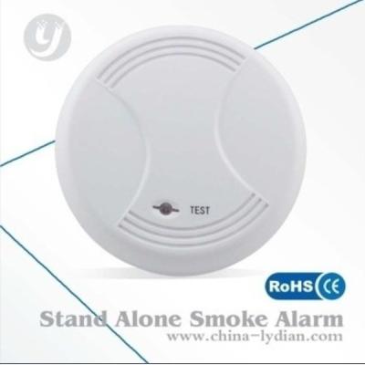 China alarma óptica sola del ABS de la alarma del flash del detector de humo del soporte 9V en venta