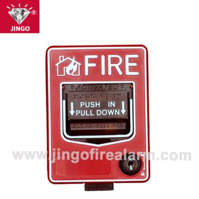 China Punto manual de la llamada alarma de incendio del alambre direccionable de los sistemas 24V 2, vidrio de la rotura en venta