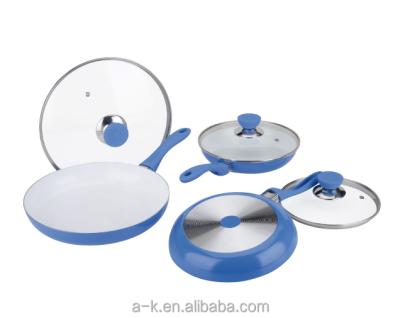 China Sustainable Aluminum Custom Deep Pressed Stainless Sets No Oil Frying Aluminum Frying Pan for sale