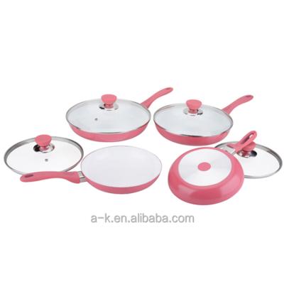 China Viable hot sale non sticky honeycomb kitchen tefal pan with silicone handle for sale