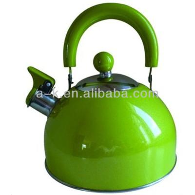 China Viable Handle 1.5L~3L Stainless Steel Stove Silver Glass Top Tea Kettle Mirror Whistling Kettle for sale