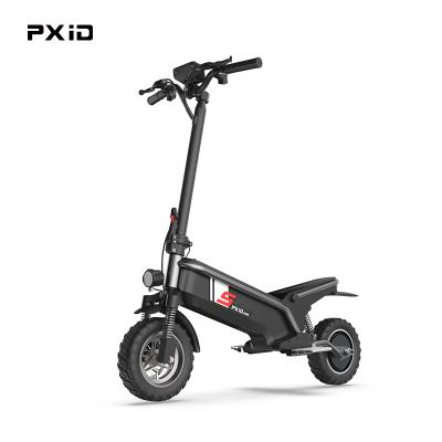 China PXID F1 unisex EU warehouse 500w 48V 10 inch foldable fast electric scooter with seat for sale