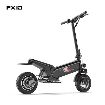 China New PXID design F1 unisex EU warehouse 48V 10 inch foldable adult hydraulic spring electric scooter for sale