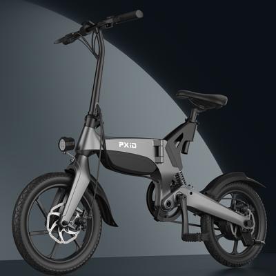 China 2021 New Design PXID 16 Inch Luxury E Bike 25km/h Electric Bicycle Bikes 250w Folding Exercise Bikes for sale