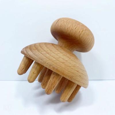 China Wooden Round Beech Shamboo Hair Scalp Massager For Women Hair for sale