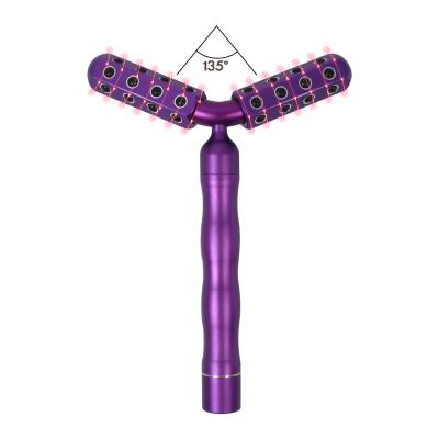 China Anti-Puffiness Item Y Shape 3D Massage Roller Fancy Electric Beauty Machines Germanium Face Roller for sale