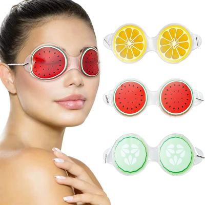 China Shading Light Fruit Shape Gel Ice Cool And Hot Eye Mask Compress For Relaxing Eye Mask for sale