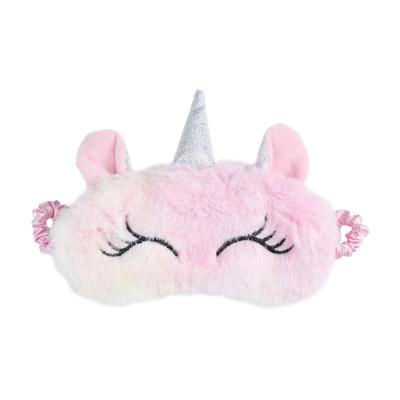 China Shading Light Weight Eye Mask Rabbit Cat Sleep Shade Plush Eye Mask Cartoon Multi-combination Custom for sale