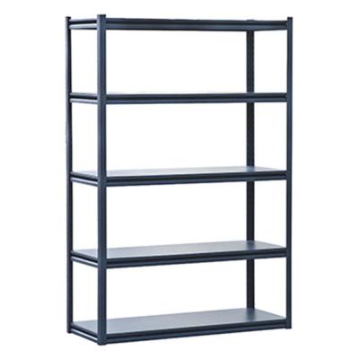 China Adjustable Shelves Warehouse Store Store Use SRI Metal Rack Wall Display Stand Black Wrinkle Cold Rolled Steel Shelf Rack for sale