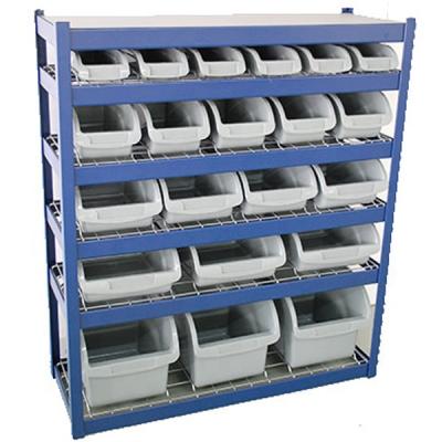 China Warehouse Rack Wholesale Hoifat Office Furniture Metal Storage Steel Rack With 5 Sizes Half Opened Front Bin for sale