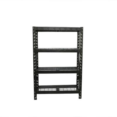 China Garage Garden Warehouse Supermarket Used Grocery Show Flower Shelf Garage Storage Racking 4 Tier Metal Racks Shelving Shleves for sale