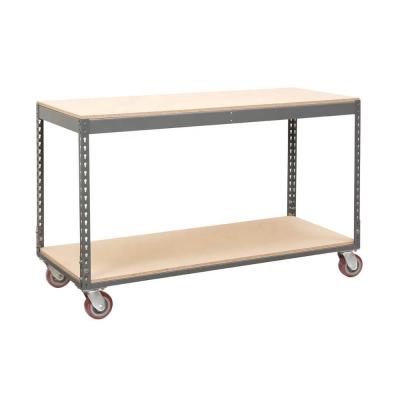 China Metal Garage Workbench Racking System Tool Cart Movable Chipboard Shelf Boltless Garage Shelving for sale